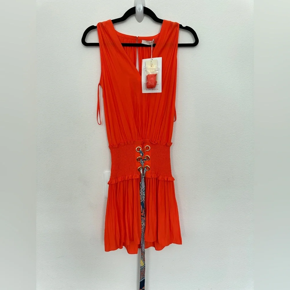 Ramy brook orange brior bianca dress Small NWT‎